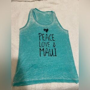 Greenish blue tank from hawaii women's